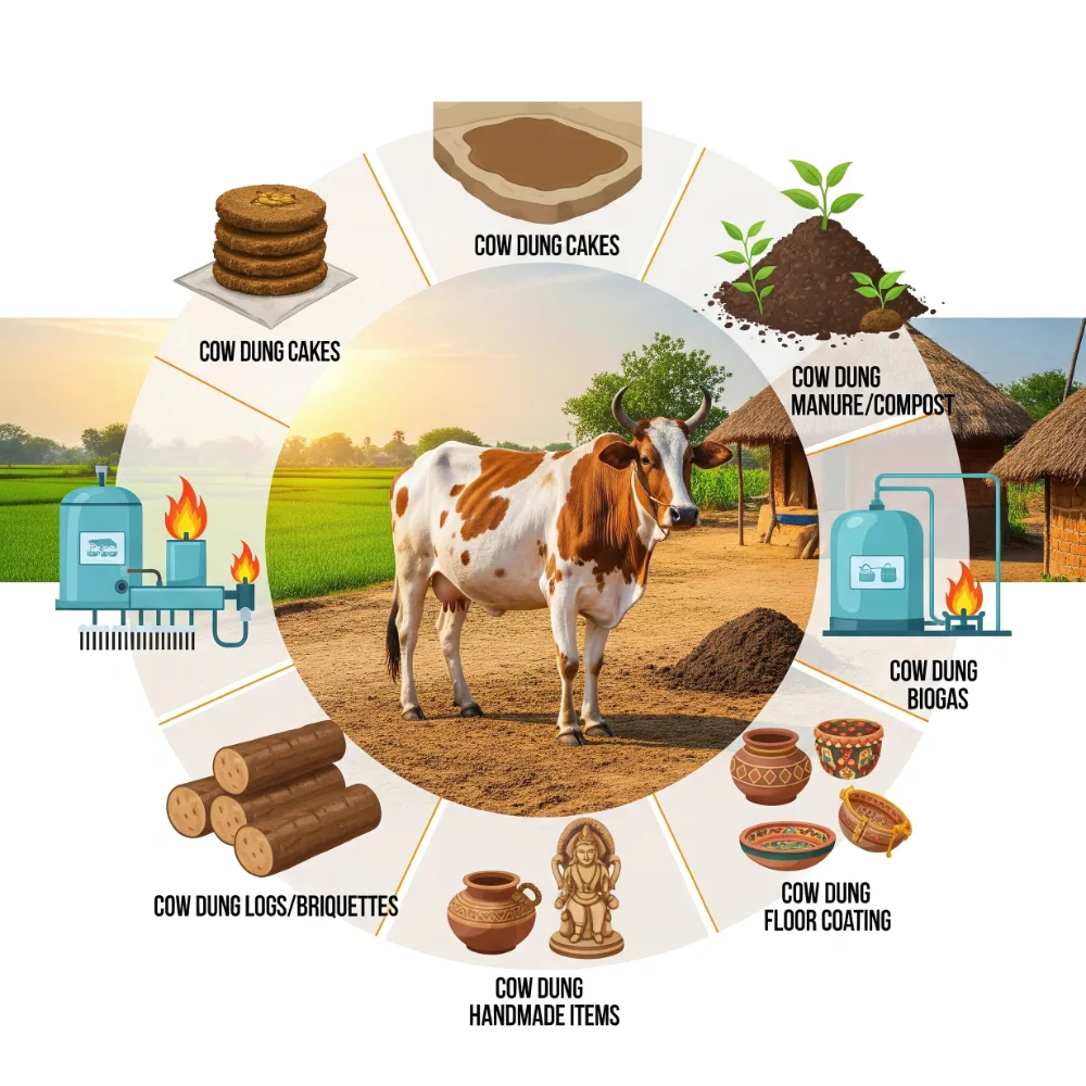 Cow Dung Products Exporter in India