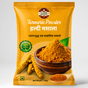 Vaidik Bharat Turmeric Powder – 100% Organic & Natural